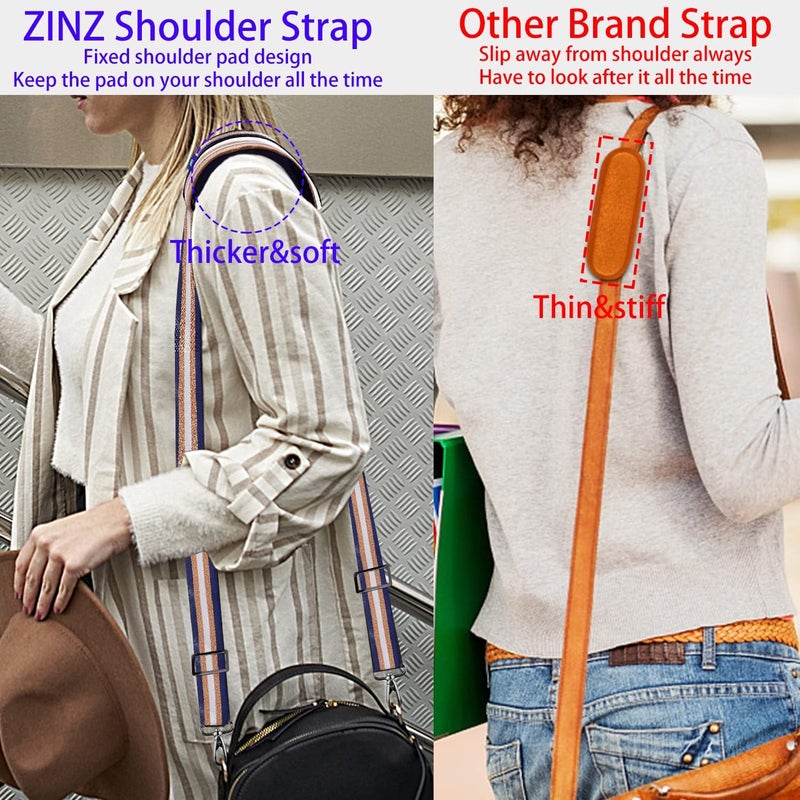 ZINZ Shoulder Strap 58" Ultra-Thick Fixed Padded and Adjustable Buckles Crossbody Strap for Briefcase Laptop Bag Luggage - Image 5